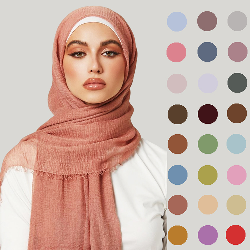 W1189 Hijab de gasa práctico y versátil
