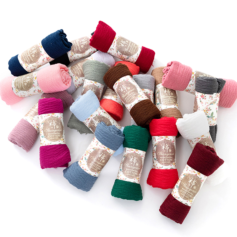 W1189 Hijab de gasa práctico y versátil