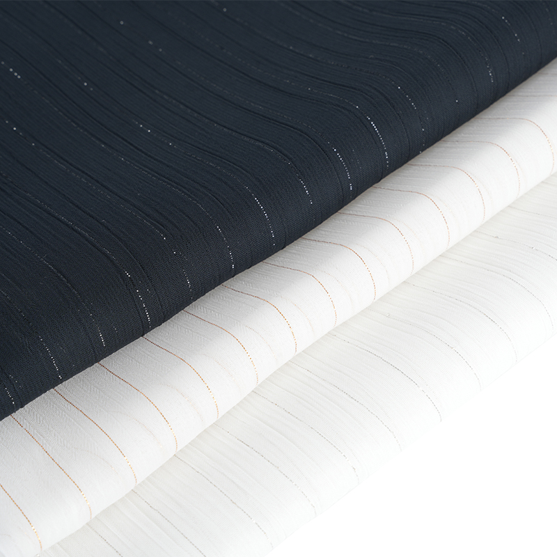 Crepé de gasa de seda plateada 75D