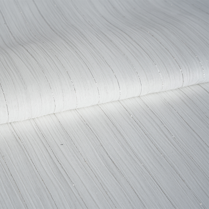 Crepé de gasa de seda plateada 75D