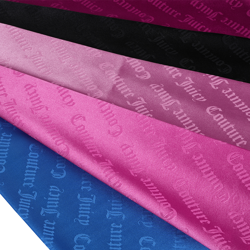 Tela jacquard con letras de satén elástico 75D