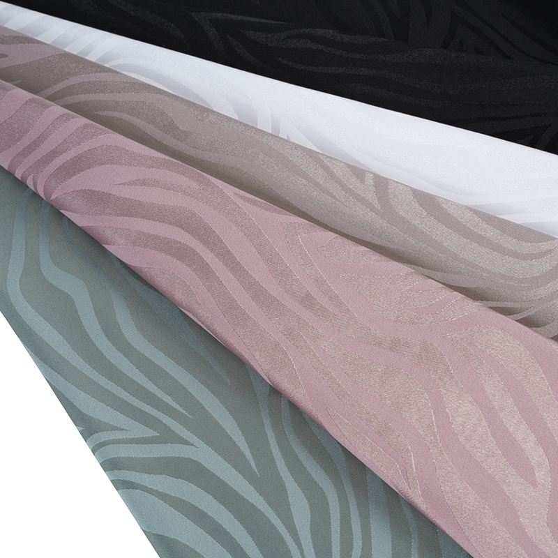 Jacquard cebra satinado elástico 75D*150D+40D