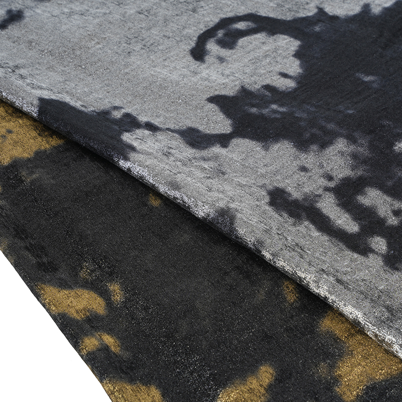 2026 Estampado en caliente satinado de terciopelo (estampado en caliente plateado) más lavado