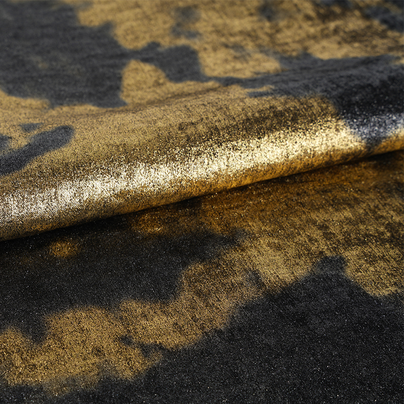 2026 Estampado en caliente satinado de terciopelo (estampado en caliente plateado) más lavado