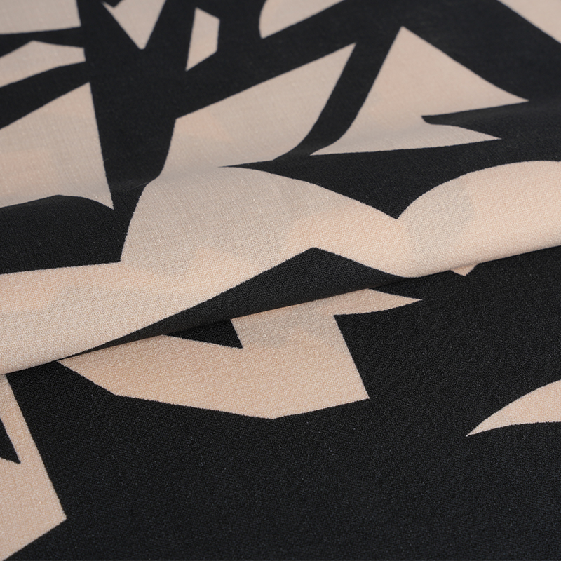 5068 Linglong tela estampada de cáñamo rosa y negro