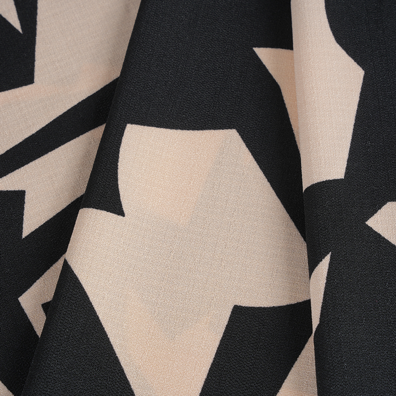 5068 Linglong tela estampada de cáñamo rosa y negro