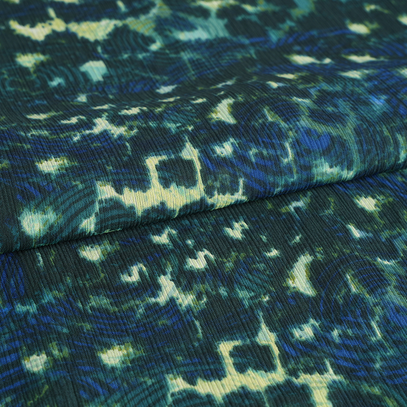 Tela redonda del estampado de leopardo del crepé Cr3 de Paracord 100d