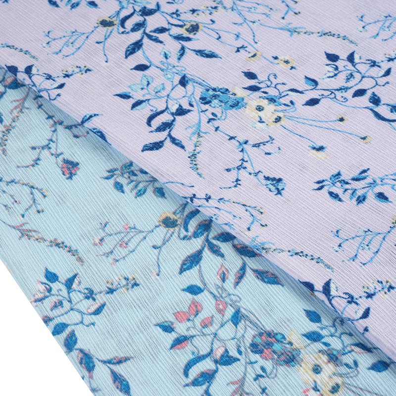 Tela de seda compuesta de la marca de agua de la flor del hibisco de la arruga de la corteza de seda 50*68