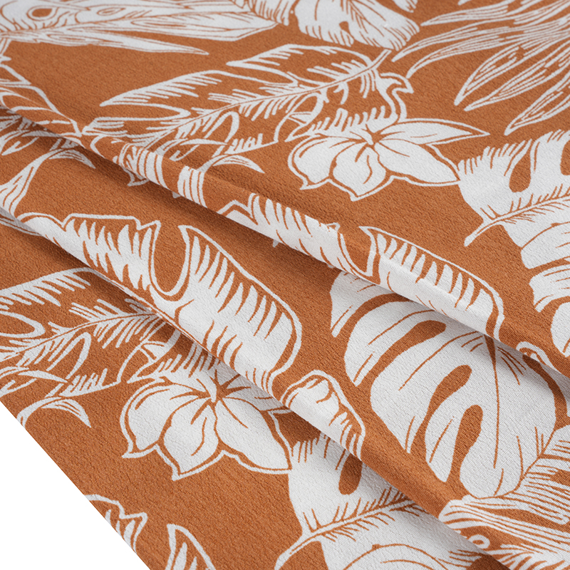 Tejido crepé estampado tejido rico