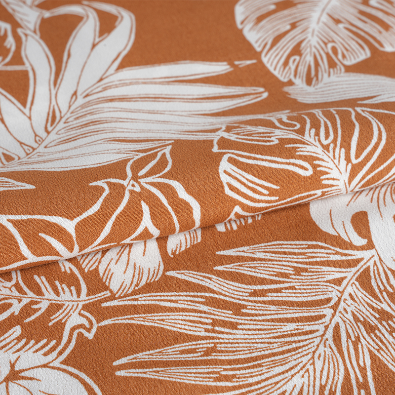 Tejido crepé estampado tejido rico