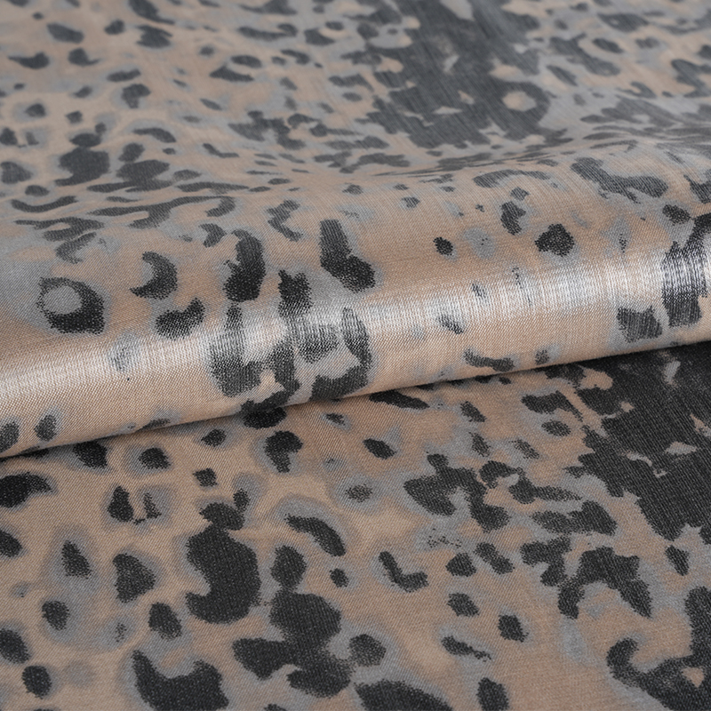 Tela con estampado de leopardo pequeño de algodón dorado engrosado 20d*21s