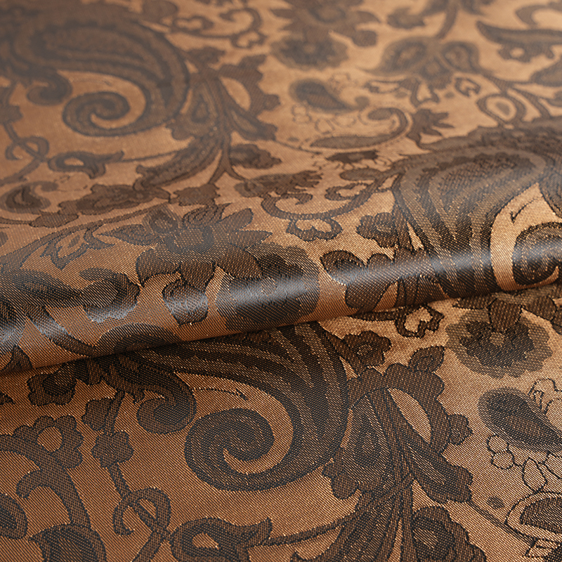 Jacquard de flores de laúd festoneadas de poliéster