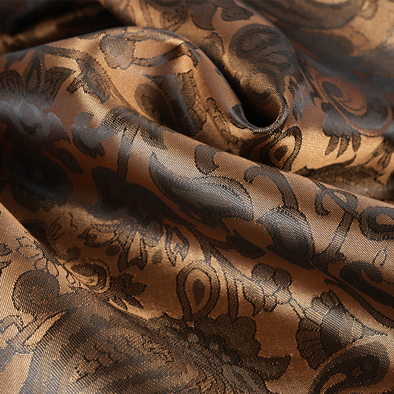 Jacquard de flores de laúd festoneadas de poliéster