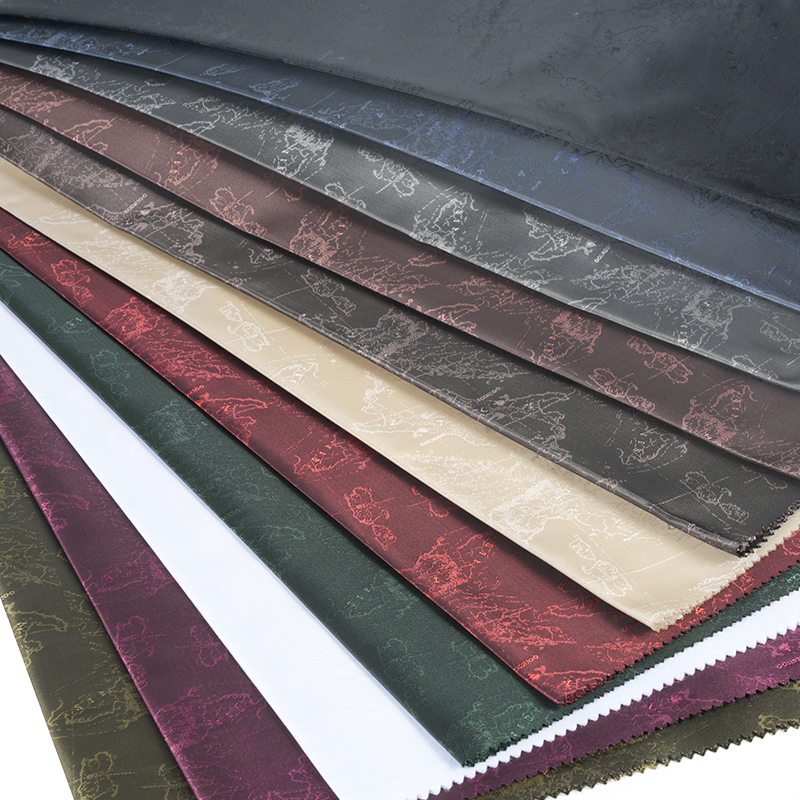 Poliéster Catiónico Logo Inglés Mapa Jacquard