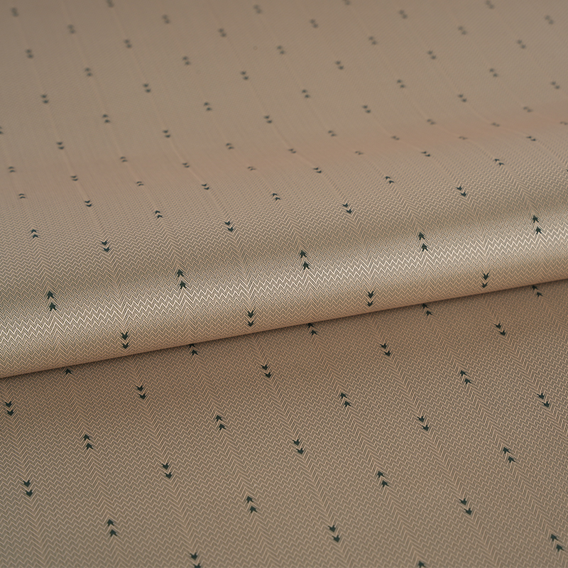 Jacquard de rayas de flecha corrugado de filamento blanco de poliéster