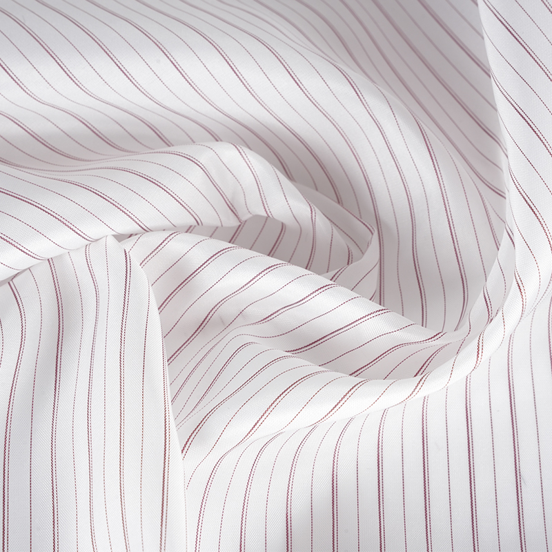 Tejido de forro de manga a rayas elástico 100% poliéster