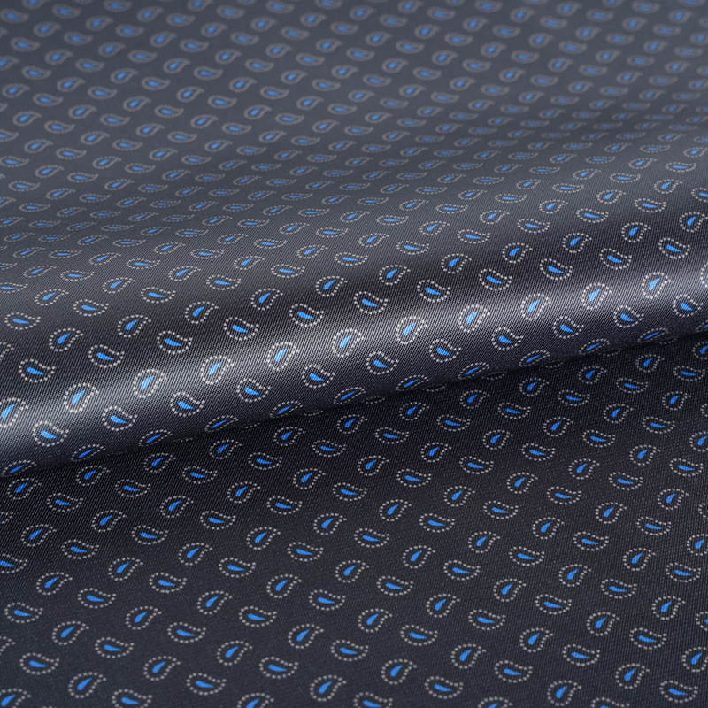 Tela con estampado de anacardo pequeño de seda Schmidt